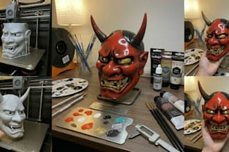 3d print and paint cosplay mask, 3d helmets, 3d armor, sword  and ship