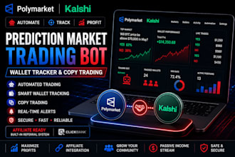 build polymarket trading bot, kalshi bot and polymarket arbitrage bot
