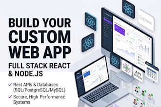 build a custom react and node js web application