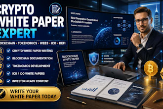 write crypto white paper blockchain tech and white paper writing