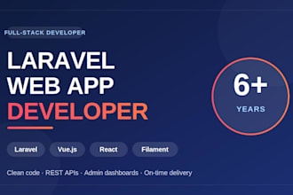 develop a custom web application with laravel and vue js