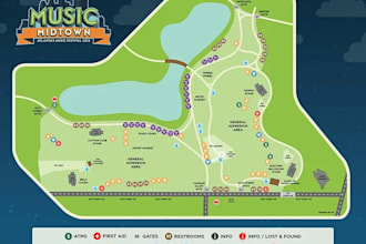 design event site map, venue map, festival map and event layout