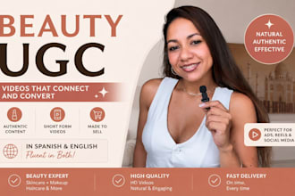do beauty ugc videos in spanish and english