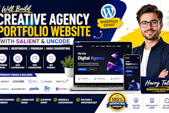 build creative agency portfolio website with salient and uncode