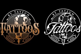 old black letter logo design for your brand