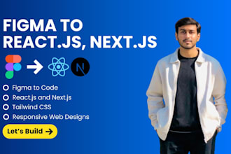 convert figma to react js, next js, and tailwind CSS