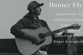 write record original country soul, folk rock bluegrass and americana vocals