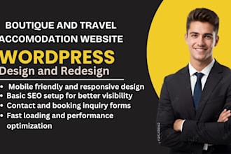 create a website for lodges, resorts, and vacation rentals