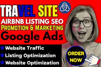 boost organic travel site promotion airbnb listing SEO, traffic, hotel bookings