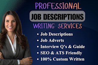 write job description, job posting and ad copy that attract top talent