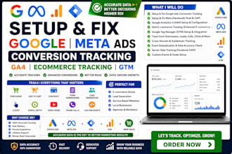 setup fix google meta ads conversion tracking analytics 4 ga4 ecommerce tracking