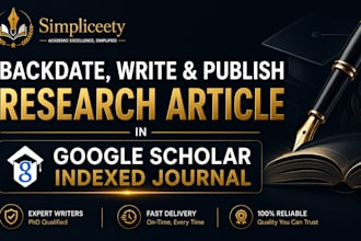 backdate, write and publish research article in google scholar indexed journal