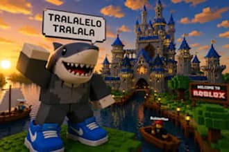 develop your roblox game map, models and terrain
