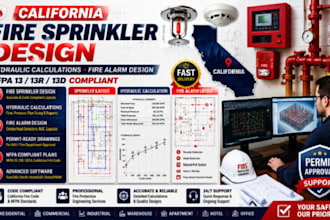 design california fire sprinkler hydraulic calculation fire alarm design