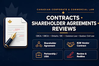 write a canadian b2b commercial contract or vendor agreement