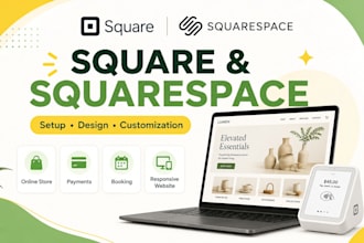 set up square pos and square online store with squarespace website