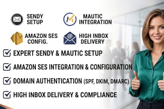 setup sendy amazon ses or mautic for bulk email campaign and high inbox delivery