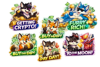 create set of furry telegram stickers nsfw furry sticker animated crypto sticker