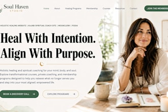 wix holistic healing website kajabi spiritual coach site moonclerk podia