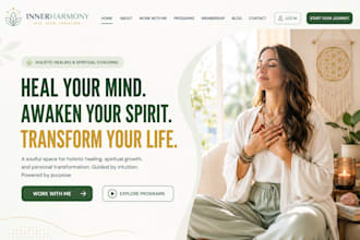 wix holistic healing website kajabi spiritual coach site moonclerk podia