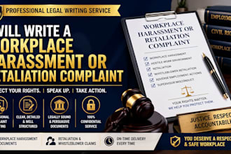 write a workplace harassments or retaliation complaint