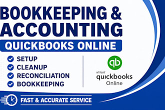 do bookkeeping, accounting, cleanup and setup in quicksbooks online xero
