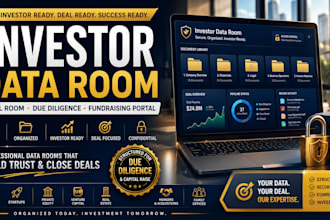 create investor data room, deal room or due diligence portal for fundraising
