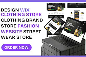 design wix clothing store fashion clothing brand streetwear y2k shopify store
