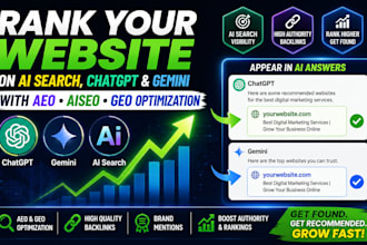 rank your website in ai search do monthly GEO optimization, geo, seo backlink