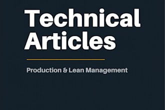 write german technical articles about lean and production management