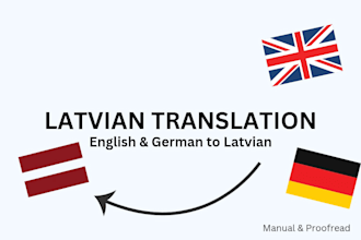 professionally translate english or german to latvian