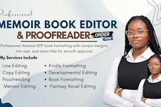 do book editing, proofread nonfiction, fantasy book editor, memoir formatting