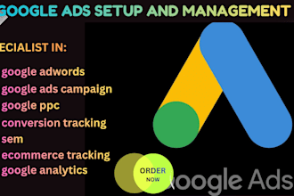 setup google ads adword campaign ppc manager sem conversion tracking expert