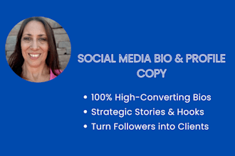optimize your social media bio and profile copy to boost sales