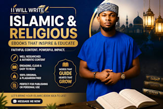 write islamic books, religious ebooks, and spiritual content writing