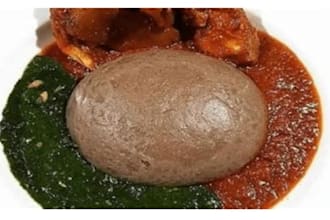 do eba and iyan with egusi and fufu and pounded yam