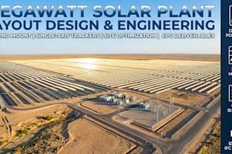 engineer utility scale solar design and megawatt solar plant layouts