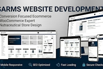 build a sarms website nutraceutical store or supplement website