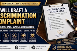 draft a discrimination complaint based on race gender or disability