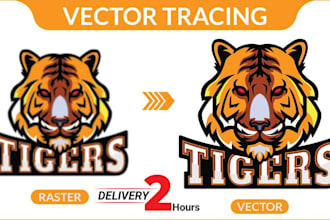 convert raster to vector, vectorize images  in illustrator