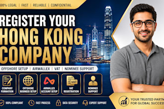 form your hong kong company with nominee director, bank and vat support