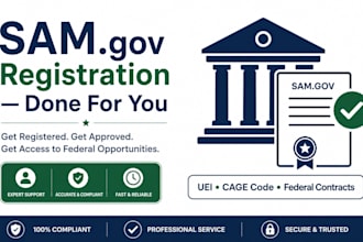 complete your samgov registration and write a professional capability statement