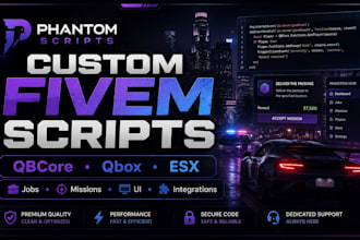 create a custom fivem script for qbcore, qbox or esx