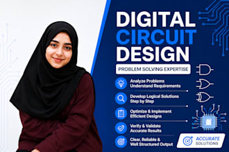 solve digital logic design problems and circuits