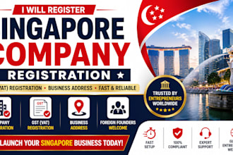 register singapore company with gst vat and business address