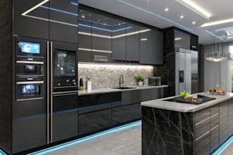 do interior design, 3d rendering, kitchen and 3d model design