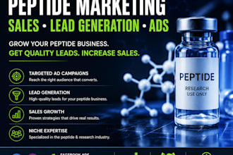 create and manage ads for peptide marketing and lead generation