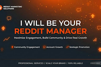 be your reddit manager for organic reddit marketing