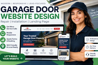 build garage door website garage door repair website garage door landing page