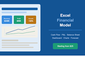 create professional excel financial model and dashboard